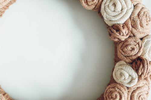 burlap rose wreath