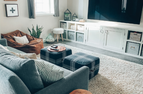 Basement Renovation: Entertainment Center/Cubbies
