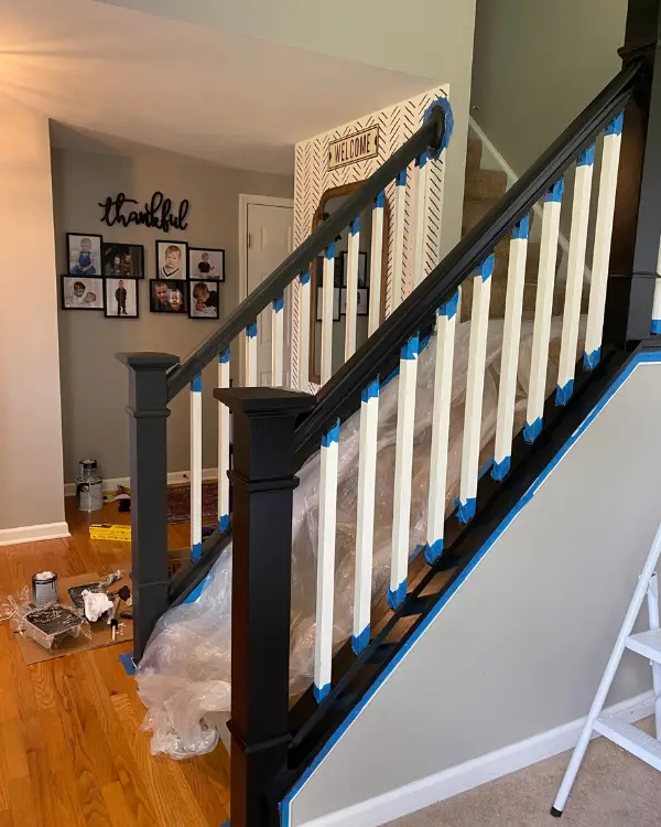 Awesome staircase color ideas Staircase Makeover Painting Black And Updating The Whole Look