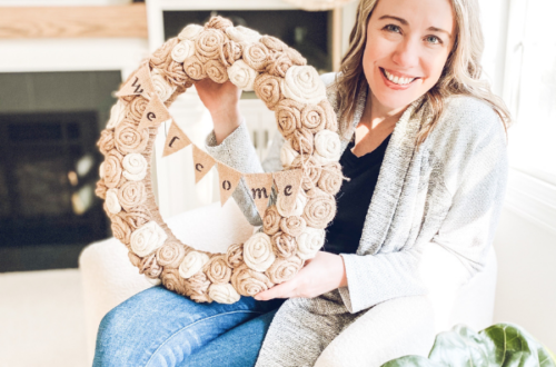 The DIY banner on a wreath