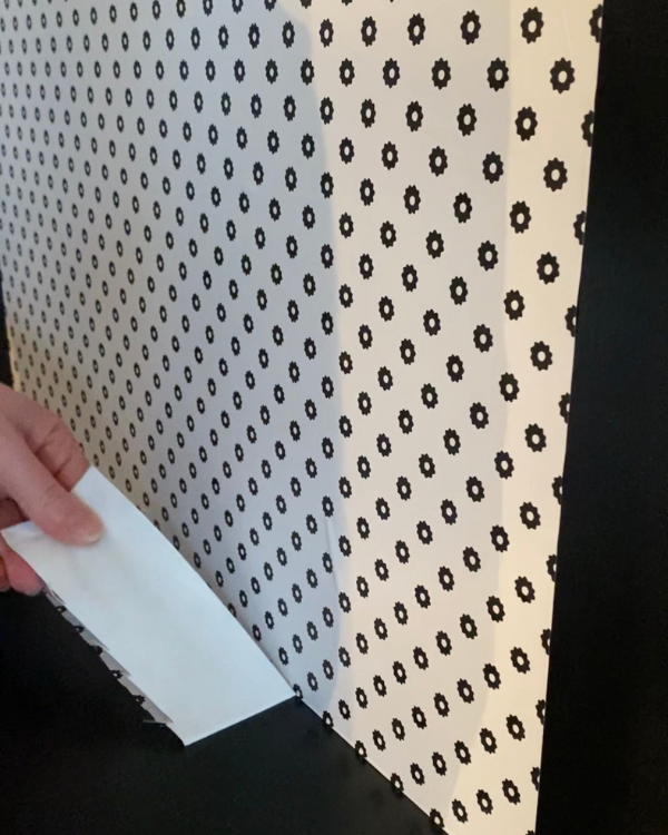 Trim and peel off excess