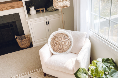 DIY no sew round throw pillow