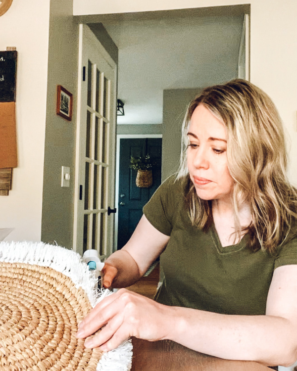 Use hot glue to attach them together. No sewing involved!