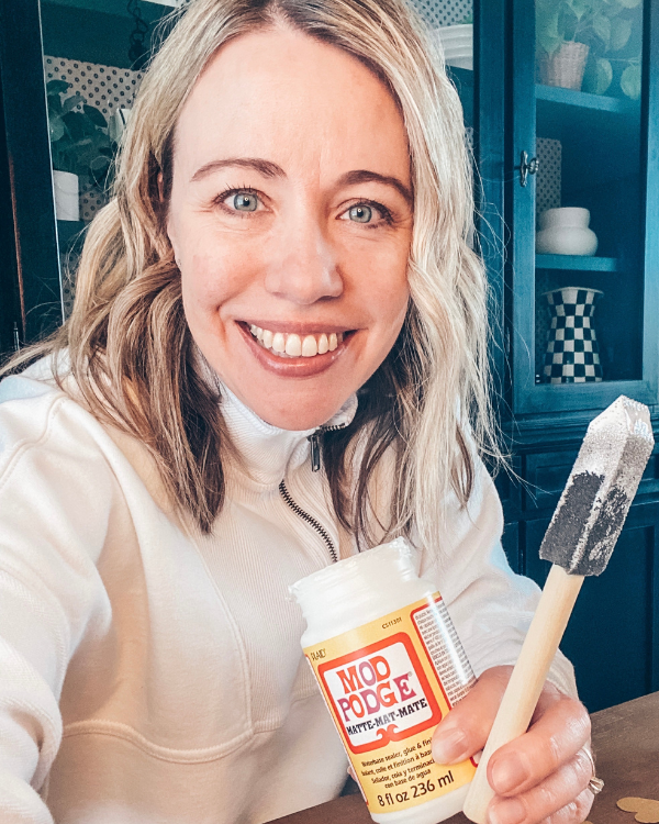 You will need a foam brush and Mod Podge to decoupage with napkins.