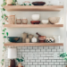kitchen floating shelves