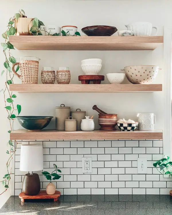 How To Hang Floating Shelves, How To Build Floating Shelves Between Cabinets
