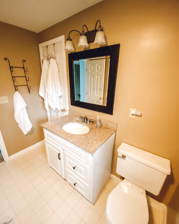 The bathroom before the remodel
