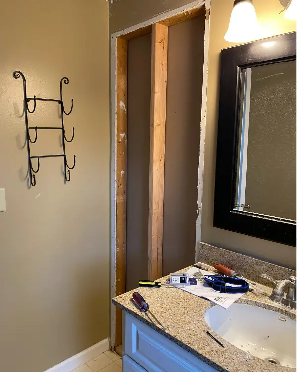 Bathroom Remodel How to Fill in a Doorway with Drywall