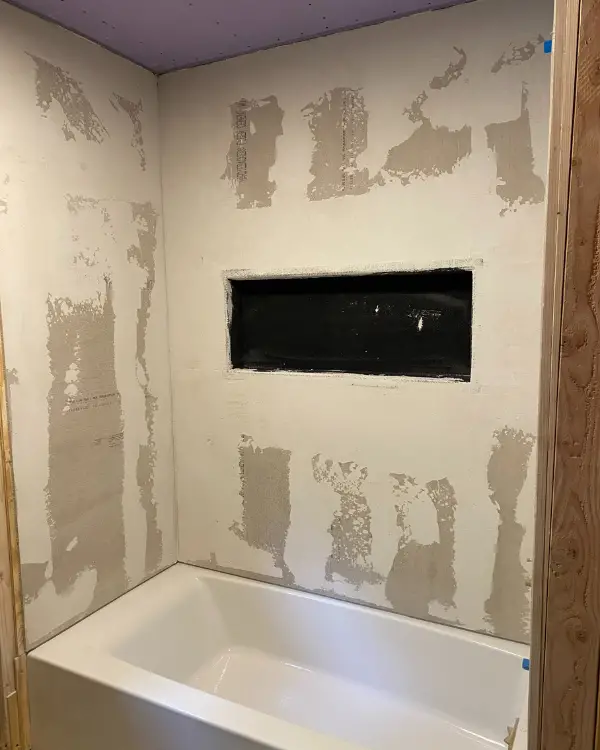 Shower Niche and Cement Board Installation; Bathroom Remodel