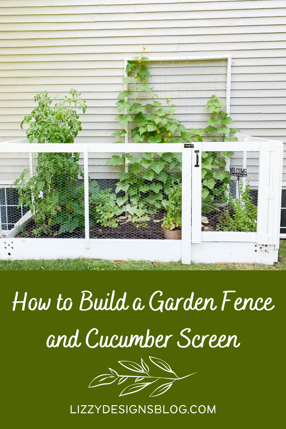 Building a Garden Fence, including a Cucumber Screen